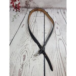 Silver Creek Western Black Genuine Leather Studded Casual Belt Men's Size 32